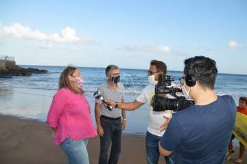 Grabación del reportaje del programa Buenas Tardes Canarias/TA.